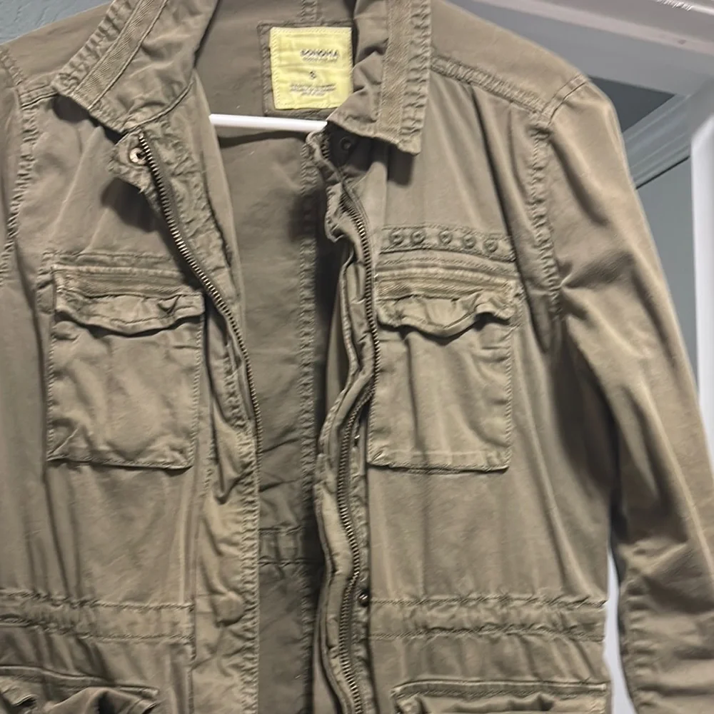 Olive Green Military Jacket - Picture 3 of 4